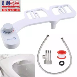 All Dual Nozzle Spray Bidet Fresh Cold Water Non Electric Toilet Seat Attachment USA