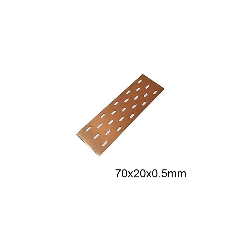 Pure Copper Heatsink 70mm x 20mm x 0.5mm Cooling Heatsink