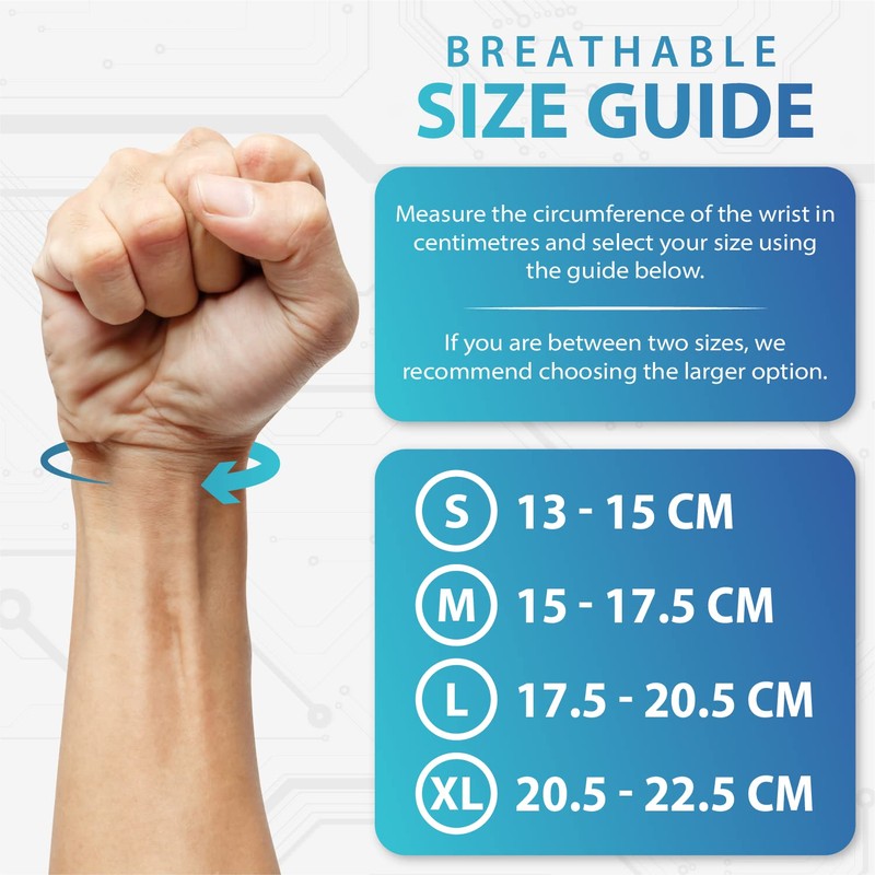 Actesso Breathable Wrist Support Brace Splint - Ideal for Carpal