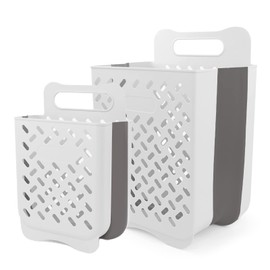 Laundry Basket Hamper,Hanging Wall Collapsible Laundry with Handle,Space-Saving Foldable Storage Dirty Washer Organizer Bin Multi-function Container Waterproof Durable,Set of 2(XL&M)