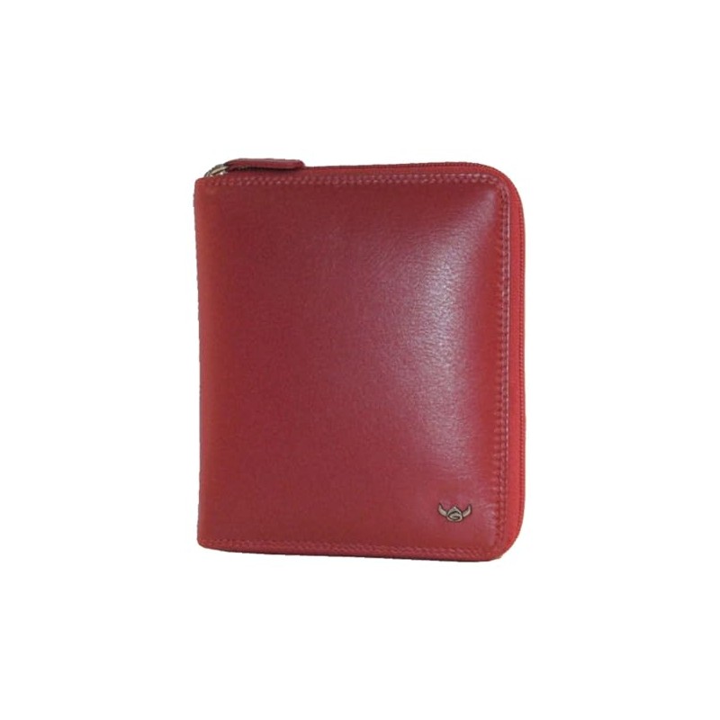 Golden Head Polo RFID Protect Zipped Billfold Coin Wallet Red,