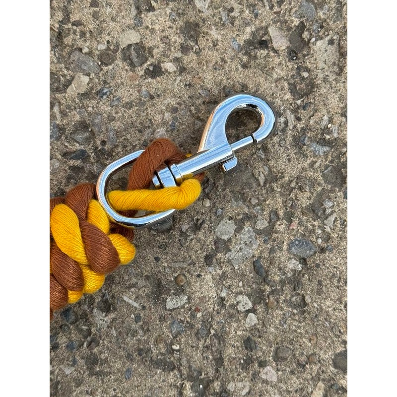 Cotton Lead Rope for Horse, 2 Metres, Replaceable Robust Trigger