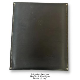 Brigadier Leather MacBook Case in Black for 13"-14" MacBooks/iPads