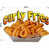22" x 32" LARGE VINYL DECAL CURLY FRIES FRENCH FRIES