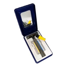 Shaver Rastrillo Clásico Acero Inoxidable Mariposa Con Navaja