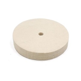 sourcing map 5 Inch Diameter 20 mm Thick Felt Round Car Polishing Wheel Pad White DE de