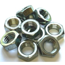 Brighton 5/8-11 UNC HEX JAM NUTS THIN WALL NUT  ZINC COATED - STEEL - 10 PIECES