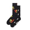 Happy Socks Burgers and Lightning Bolt Design Crew Socks For