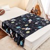 Wajade Space Cuddly Blanket for Children Cuddly Blanket Fluffy Sherpa