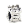 ICYROSE Solid Sterling Silver Castle Tower Charm Bead Compatible with