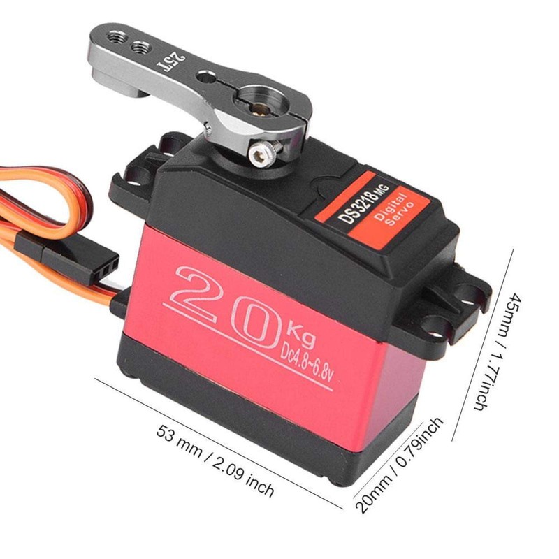 High Torque Servo, Waterproof Metal Gear Servo Fast Reaction for