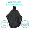 Vive Wheelchair Poncho - Lightweight, Breathable and Waterproof Raincoat -