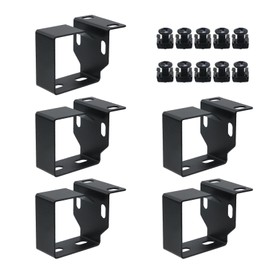 Pastlla 25pcs Vertical Cable Management Wire Organizer Metal Cable Rack Under Desk Server Rack Network Cable Bracket Organizer Hook Mount Set for Patch Cables, Fiber Optic, Power Cords (Black D#)