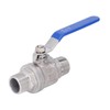 Ball Valve 304 Stainless Steel NPT 3/4in 2 Male Thread