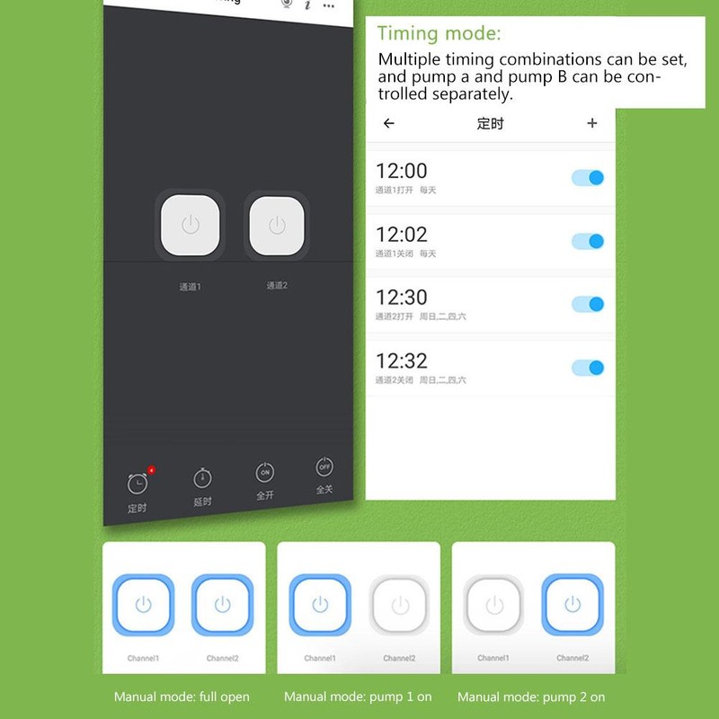 Wifi Double Pump Smart Watering System Smart Self Watering Timer