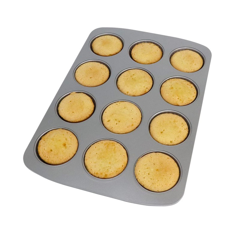 PME Carbon Steel Non-Stick 12 Cup Mini Fancy Ring Pan