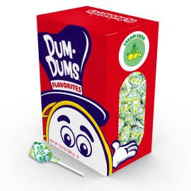 Dum Dums Cream Soda Lollipops - Bulk Candy Bag with Lollipops Individually Wrapped, Single Flavor Gourmet Suckers - 50 Count