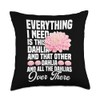 Pink Dahlia Plants Dahlia Seeds Live Gardener Dahlias Throw Pillow