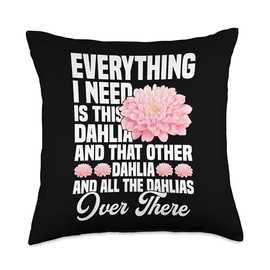 Pink Dahlia Plants Dahlia Seeds Live Gardener Dahlias Throw Pillow