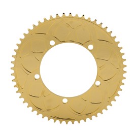 BOLANY 130BCD Bike Chainring 56T Positive Negative Tooth Single Disc for Folding Road Bicycle Cycling BMXTitanium Gold