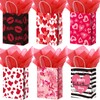 24 Pcs Valentines Day Gift Bag Valentines Kraft Paper Bags