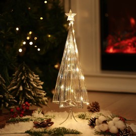 Christmas Tree, Lewondr Christmas Tree Light, Tabletop, Christmas Decoration, Christmas Light, Decorative Light, Mini Christmas Bell Tree, Ornament Light, LED Wire Light, Christmas Tree, Table Top Tree, Decorative Light, Christmas Gift, Christmas Gift, I