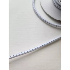 Unbranded 1/8" 4 mm Elastic wrapped Cord trim athletic white grey Rope - USA stock