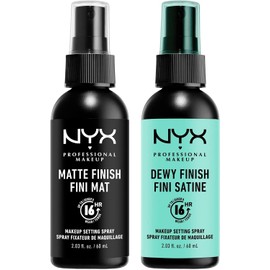 NYX PROFESSIONAL MAKEUP Makeup Setting Spray Matte Finish + Dewy Finish, 2 Count