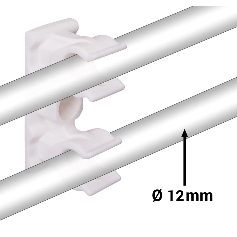 SKIR'CO Pack of 20 Double Pipe Clamps, Plastic Clamps for