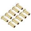 PATIKIL 4mm Tube Brass Compression Fittings, 15 Pack Insert Tube