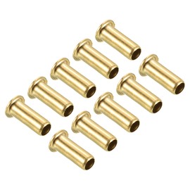 PATIKIL 4mm Tube Brass Compression Fittings, 15 Pack Insert Tube Support Compression Sleeve Fitting