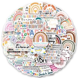 XINGXIANGUS 120Pcs ABA Stickers for Kids, Applied Behaviour Analysis Vinyl Waterproof Sticker for People Who Care About Children with Autism Water Bottle,Journaling Party Supply Decor for Teens Adults