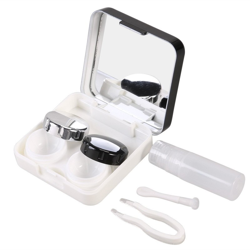 OFKPO Mini Lens Case Contact Lens Box Portable for Outdoor