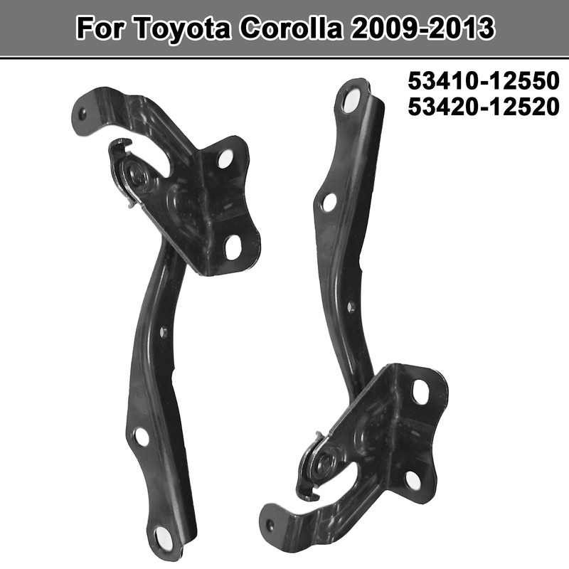 XUKEY 2pcs Hood Hinge Set Compatible with Toyota Corolla 2009-2013