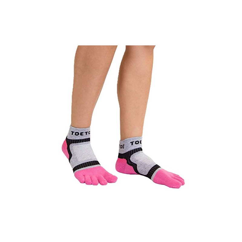 TOETOE® Sport Light Runner Toe Socks, pink, 36-39