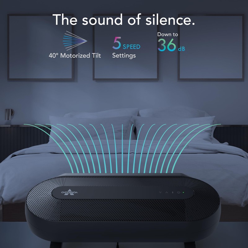 Vornado AXL Low-Profile Airwave® Oscillating Fan with Remote, Adjustable Tilt,