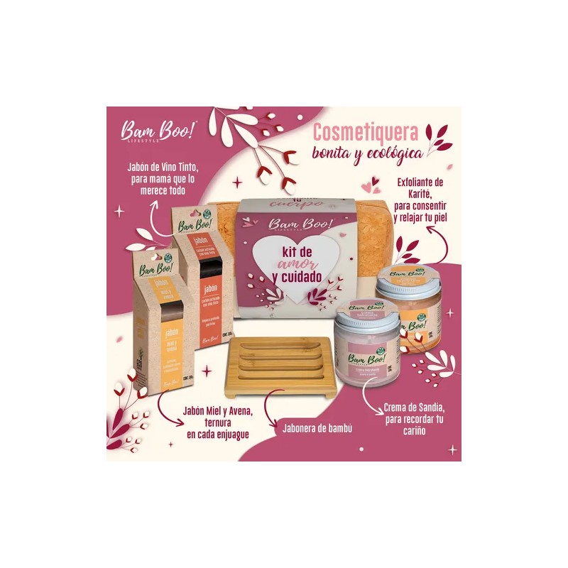 Cosmetiquera Skincare Kit Amor Y Cuidado Bam Boo! Lifestyle