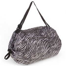 MIJOMA - Stylish foldable travel bag, adjustable straps, handy, ideal as a bag for on the go, small folded in your handbag, load capacity up to 15 kg, zebra, Modern