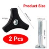 BHSTTNIXP 2 Sets Lawn Mower Handle Bolts,Triangle Nut and Bolts