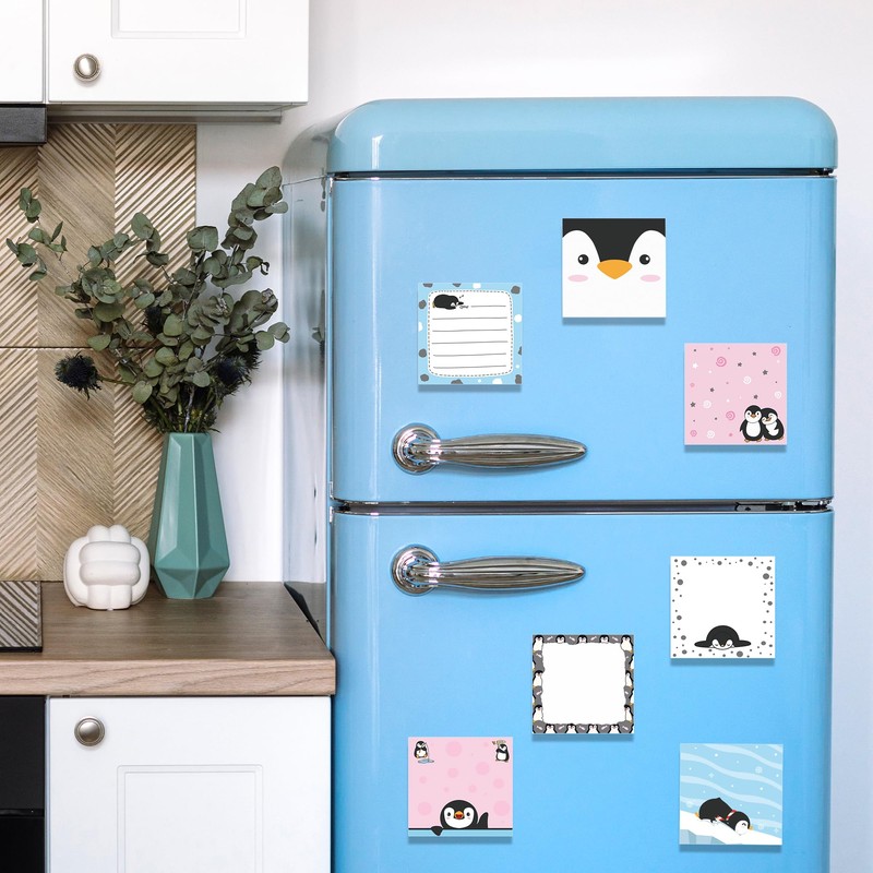 240PCS Penguin Sticky Notes Self Sticky Notepads Cute Penguin Pattern