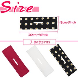 TUUXI - 3 bandas elásticas para el pelo de moda para moño con estilo, multicolor, con clip mágico, flexible, reutilizable, para moño de verano impreso, horquilla francesa, herramienta para peinado, donut