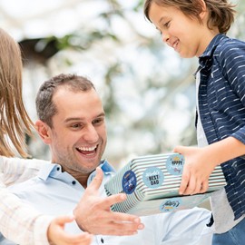 MARCBUSE Happy Father's Day Stickers 64pcs/4 Sheets Hat Beard Letters Art Decal For Greeting Card Dessert Cupcake Decoration Bag Packaging