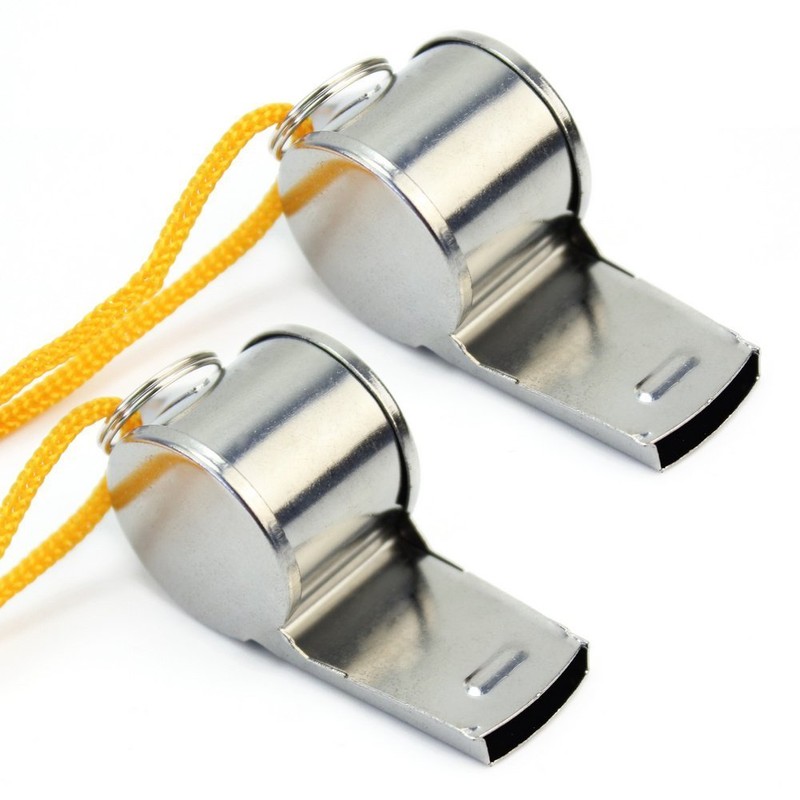 2 x Metal Whistle – Referee Sport Camping Hunting Military