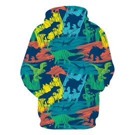 Neemanndy Men Sweatshirts Animal Hoodies Unisex 3D Hooded Sweater for Women Casual Long Sleeve Tops Sweater Clothes with Pocket, XX-Large