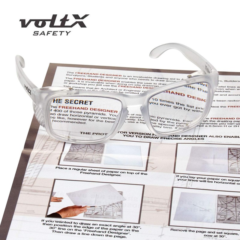 voltX 'CRYSTAL' Safety Readers Magnified Reading Safety Glasses