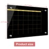 Glass Dry Erase Whiteboard,Monthly Calendar Whiteboard,18" x 24",Frameless Glass White