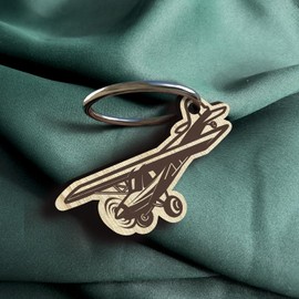 Propellerflugzeug Schlüsselanhänger handgemacht aus Holz, Glücksbringer, Flugzeug Schlüsselanhänger, Fliegen, Pilot Geschenk, Plane Spotter Geschenk Geschenkidee, Hobby Pilot, Flieger