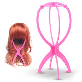 Superhairpieces Toupee and Wig Stand, Durable Wig Holder Stands for Displaying Wigs Toupee Exhibitions… (1PC, Pink)
