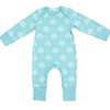 Organic Cotton Baby Sleepsuit - Aquatic Blue Palms and Pineapples,