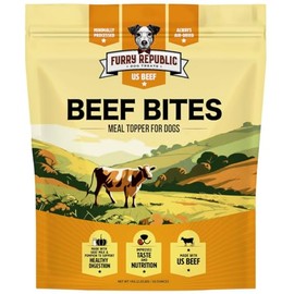 Furry Republic Beef Bites (Meal Topper for Dogs) 2.25 LBS, (Net Wt 1KG)